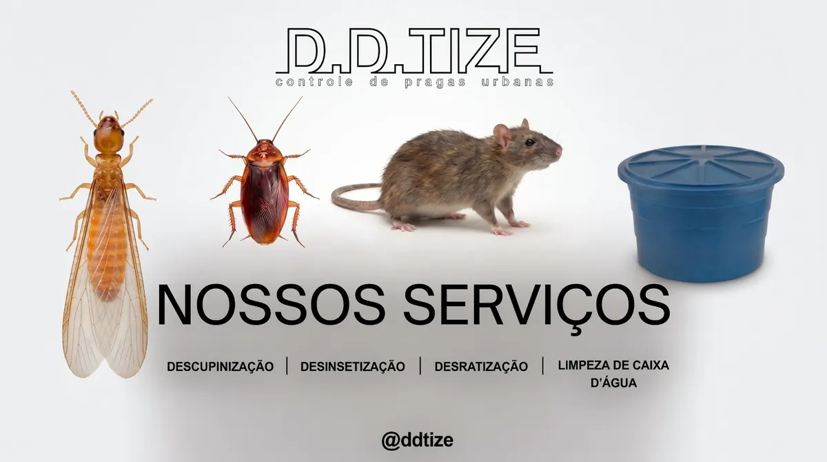 Dedetização em São Paulo – D.D.TIZE: descupinização, desinsetização, desratização e limpeza de caixa d'água