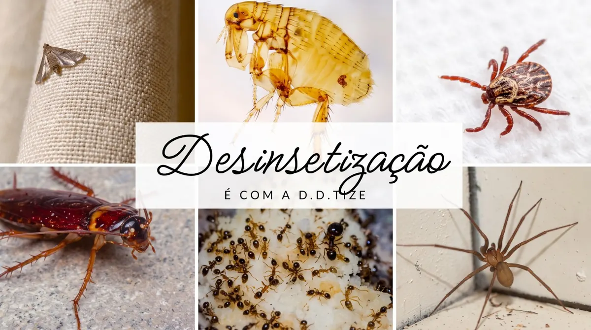 Desinsetização em São Paulo – baratas, formigas, pulgas, traças, carrapatos e aranhas – D.D.TIZE
